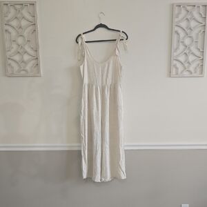 Pink Lily Cream Sleeveless Jumpsuit